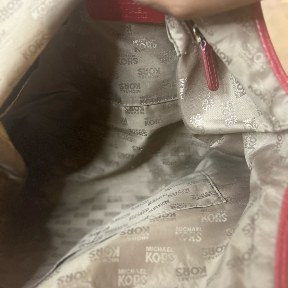 Michael Kors Tan and Pink Tote Bag - Picture 6 of 7